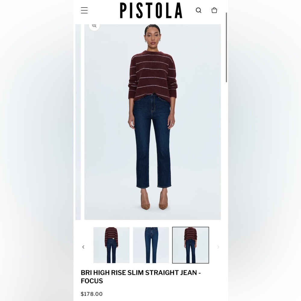 Pistola Dark Indigo Ankle Jeans